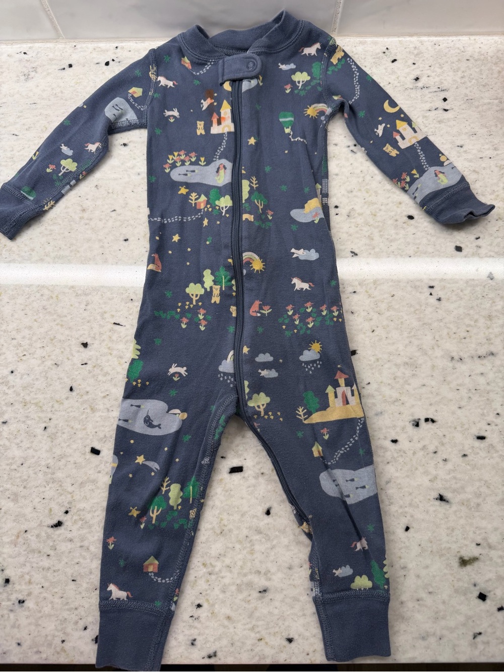 Hanna Andersson Organic Cotton Whimsical Blue Pajamas 18-24M